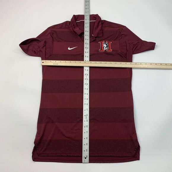 Nike Hamilton Huskies Polo Shirt Mens S Small Maroon Dri Fit Performance Golf - Picture 5 of 11